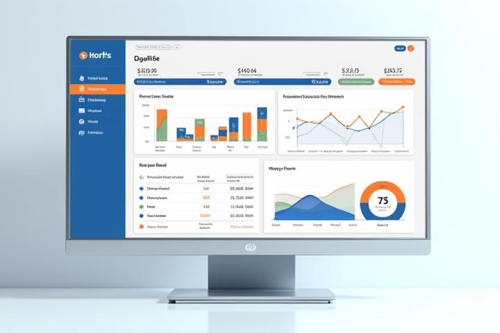 Representación de un Dashboard de Inteligencia Financiera con gráficos interactivos