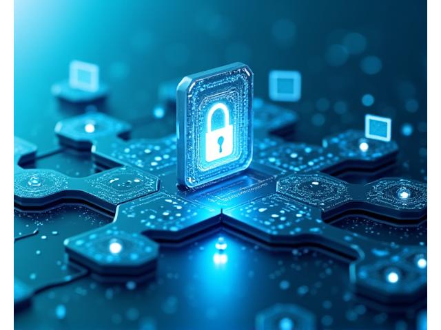 Iconos y gráficos abstractos representando cumplimiento normativo y seguridad de datos, con candados y sellos de aprobación