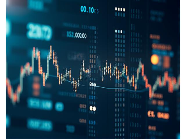 Gráfico financiero mostrando tipos de cambio de divisas en tiempo real con un fondo de varias monedas flotando abstractamente