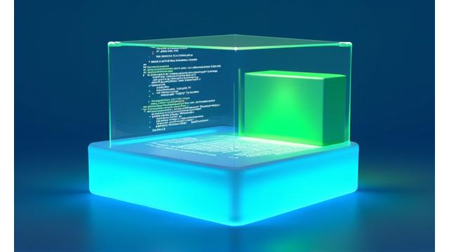 Icono de una caja de arena o sandbox con código